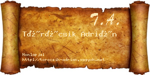 Töröcsik Adrián névjegykártya
